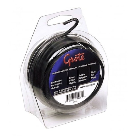 Grote Primary Wire, GPT, 16 AWG, Black, PVC Jacket, Stranded 86-8002